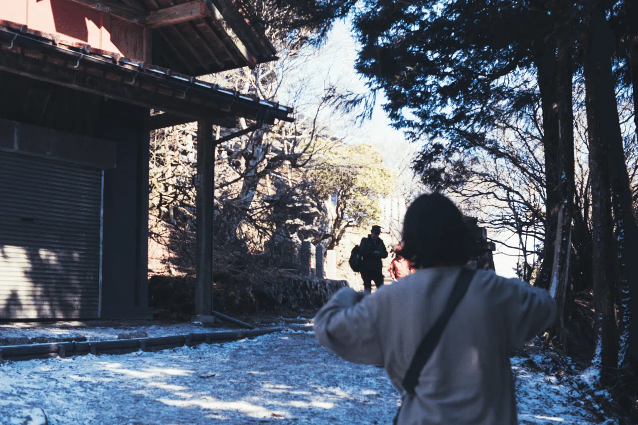 山頂付近の残雪