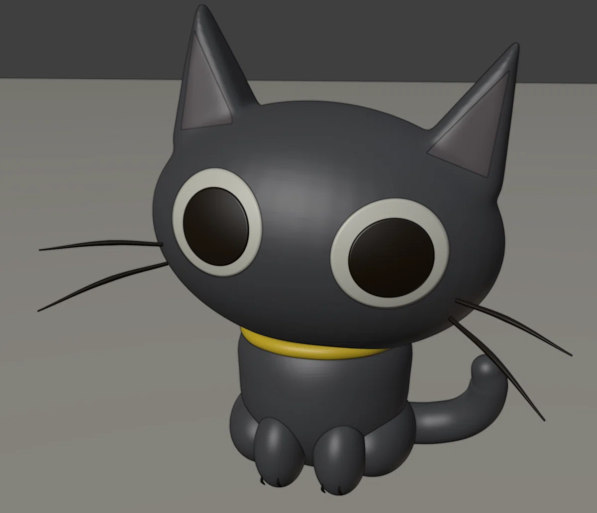 よぞねこ：单张猫插画到可修正的 Blender 静态模型