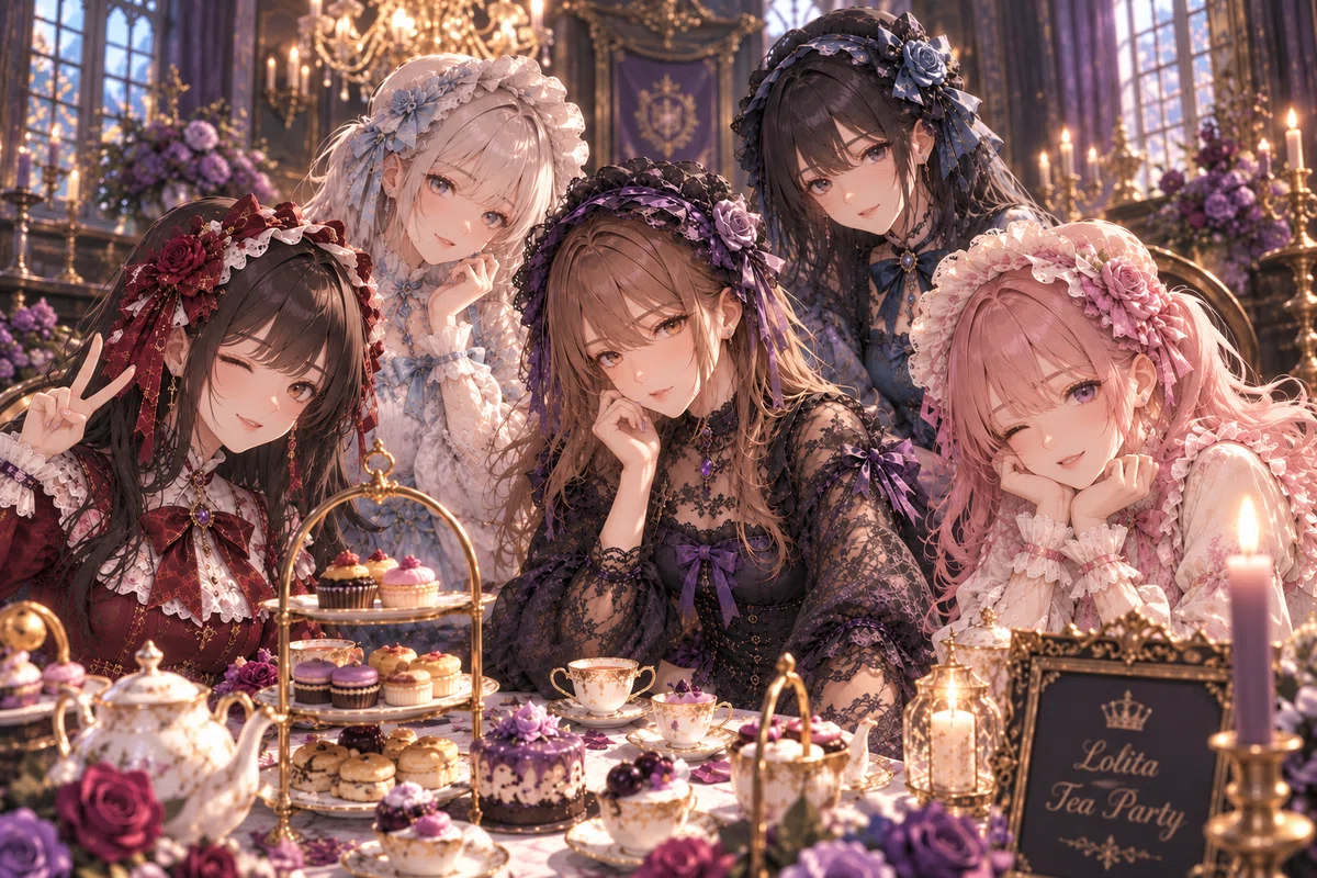 紅葉ちゃんゴスロリ公式お茶会に参加の画像