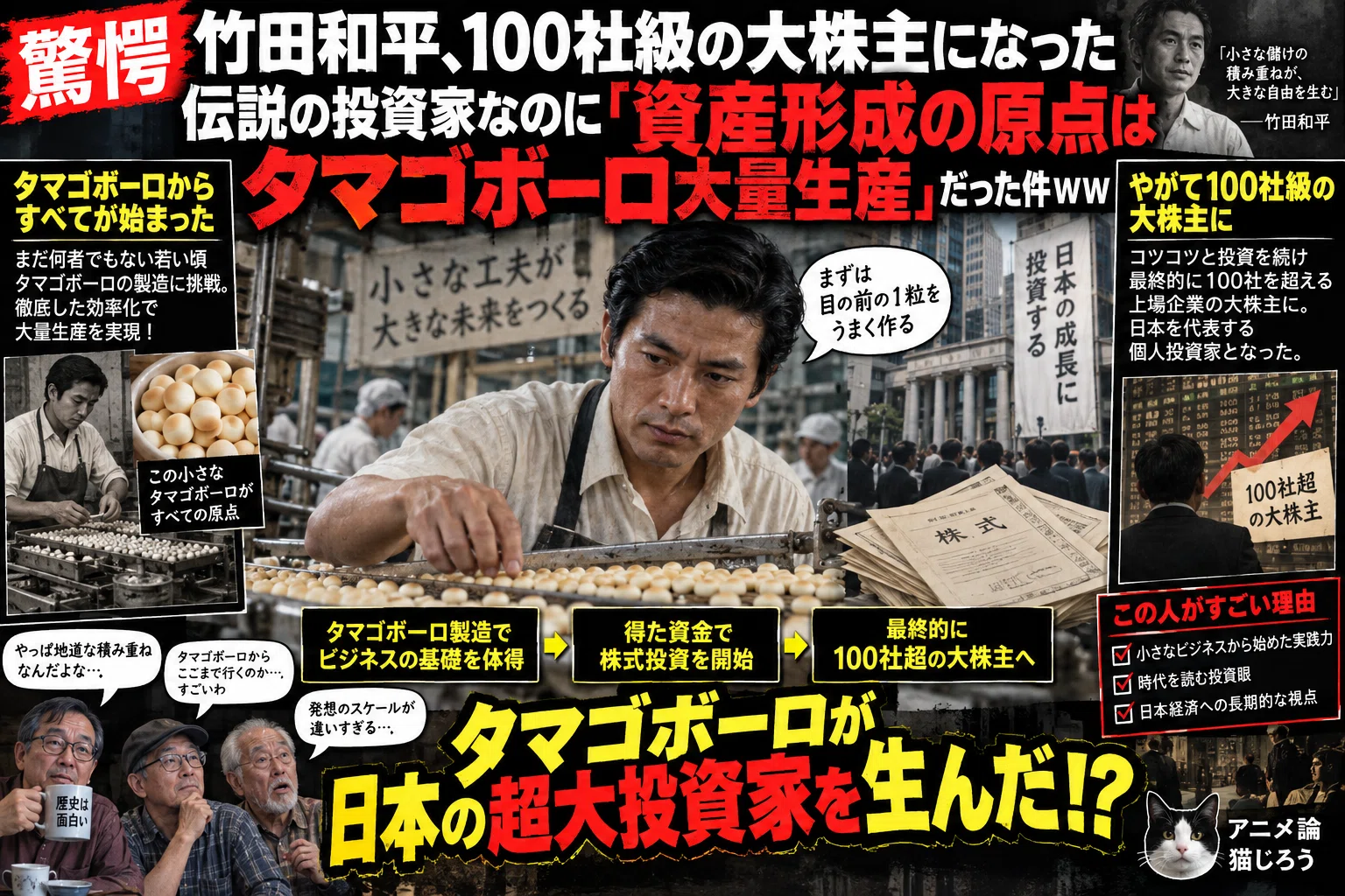 驚愕】竹田和平、100社級の大株主になった伝説の投資家なのに「資産
