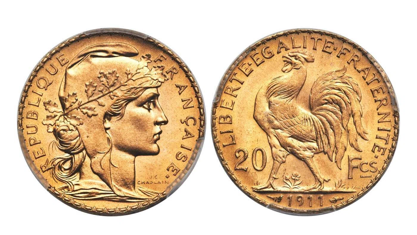 フランスの2つの象徴が描かれた価値ある金貨！マリアンヌ20フランに