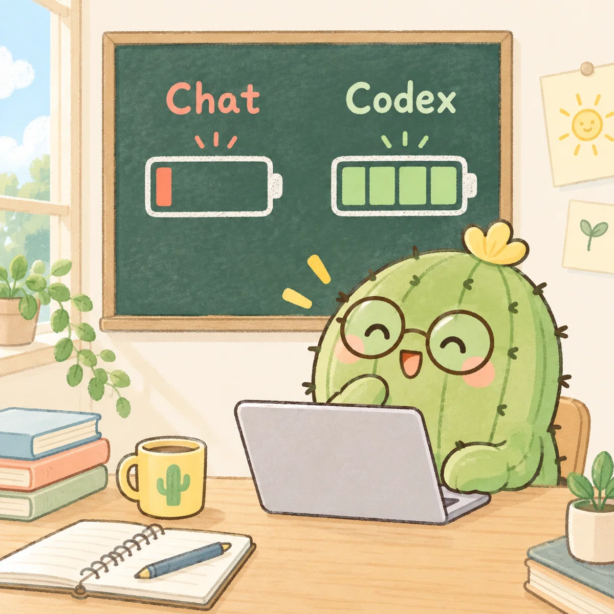 Chatの電池が少なくてもCodexの電池は残っている様子
