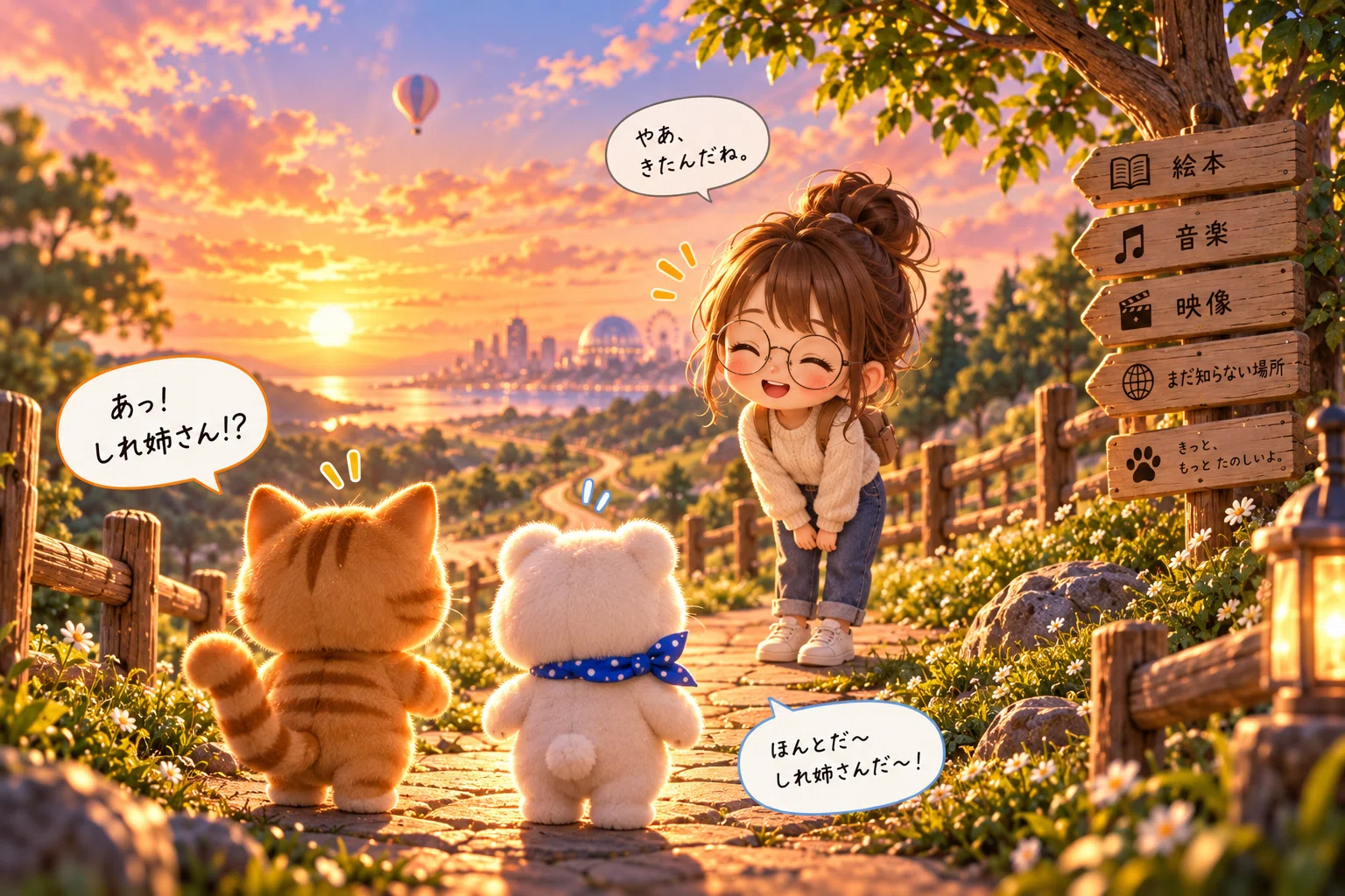 🚀 第5展示室｜これからの部屋夕焼けや星空、その先へ続く道。「Laugh