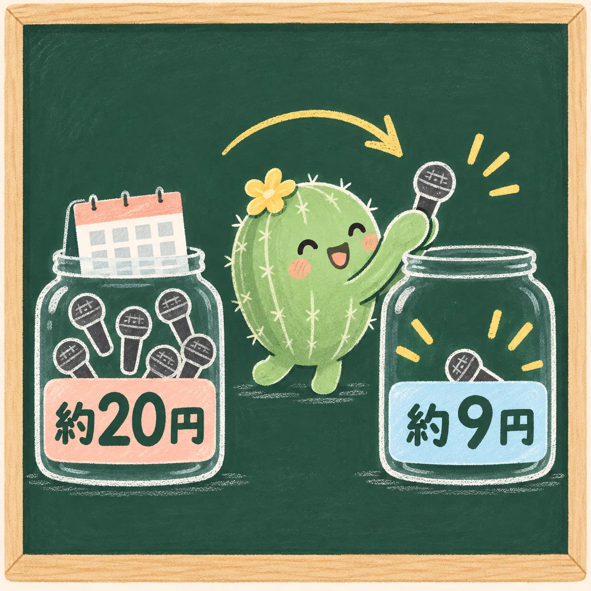 1本あたり約20円から約9円になった