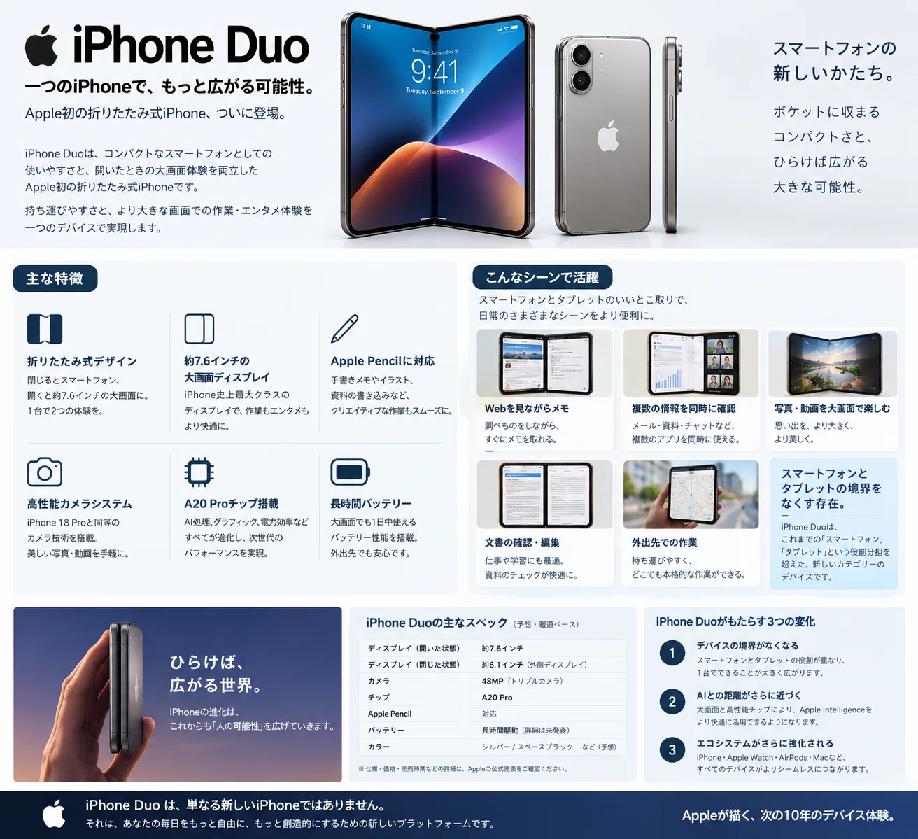 Appleの新製品を徹底解説】サムスンとの比較！！ iPhone Duo・iPhone