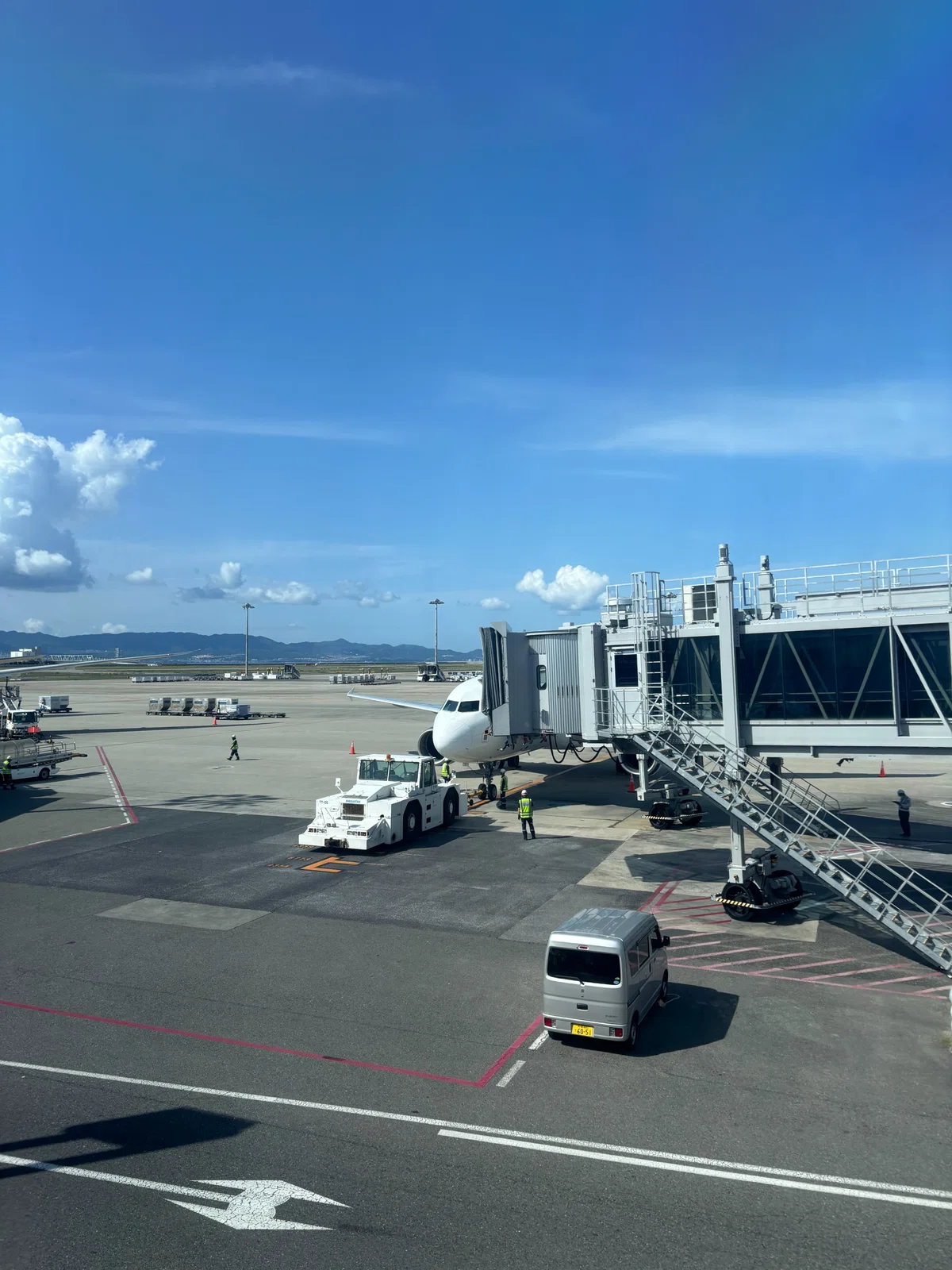 出発前の空港の様子。