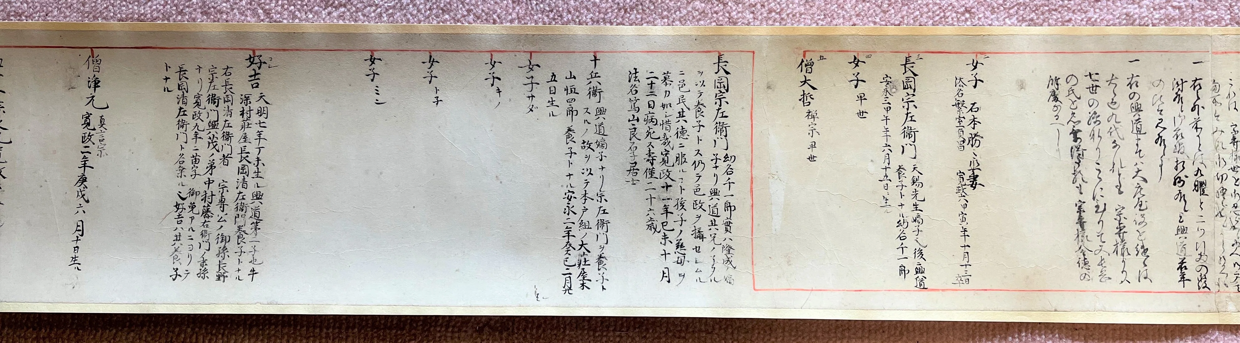 長岡家系譜」長岡家文書について・修復された文書と翻刻文｜髙田重孝