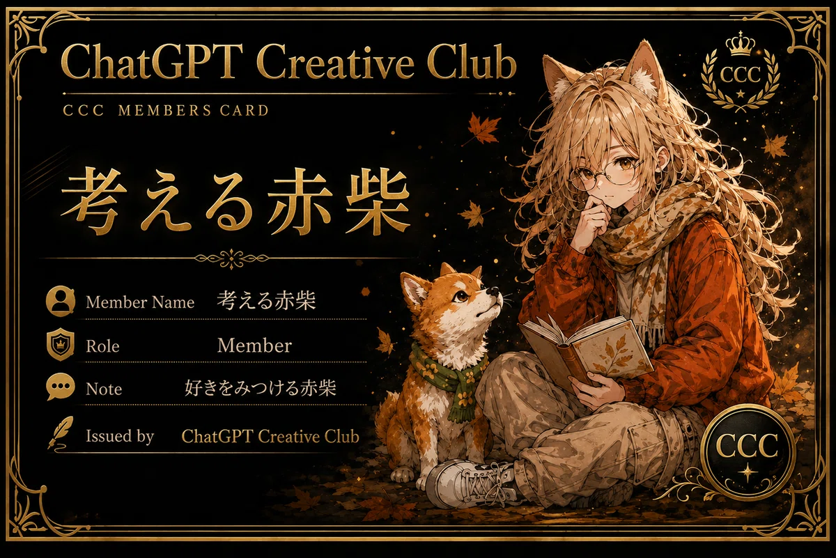 ChatGPTCreativeClub会員証