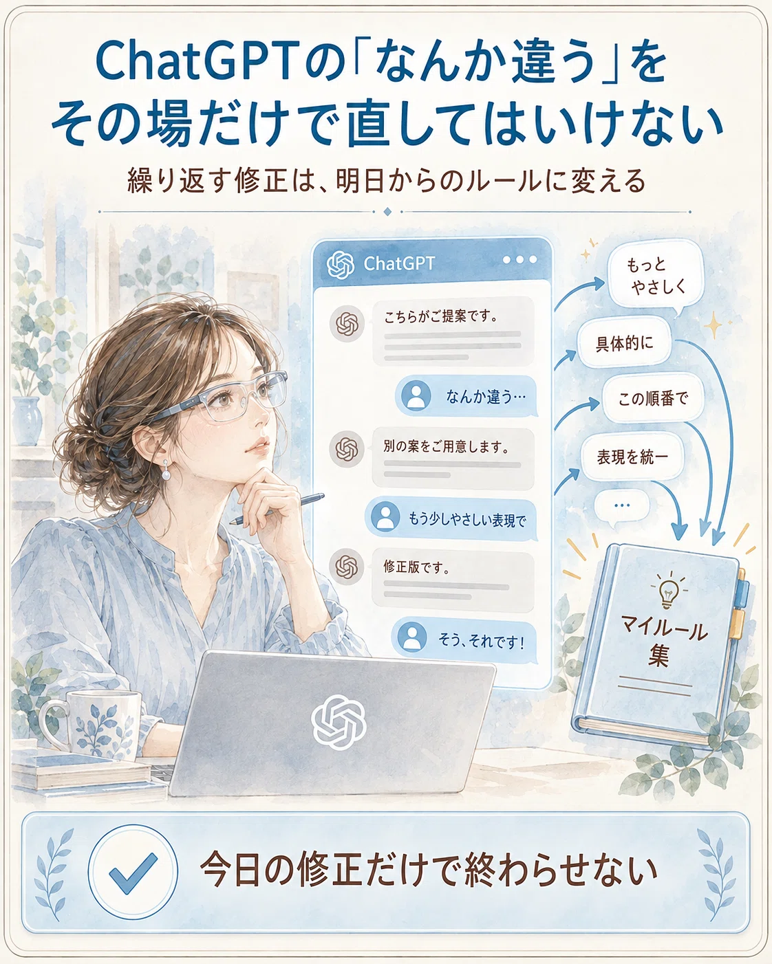 ChatGPTの回答で「なんか違う」を見逃さない。その場だけで直すのでは