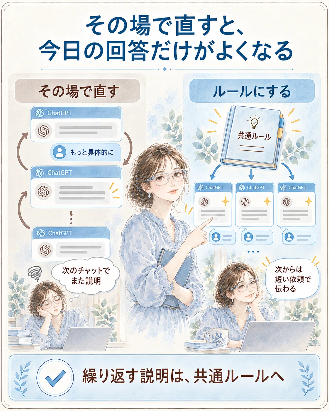 ChatGPTの回答で「なんか違う」を見逃さない。その場だけで直すのでは
