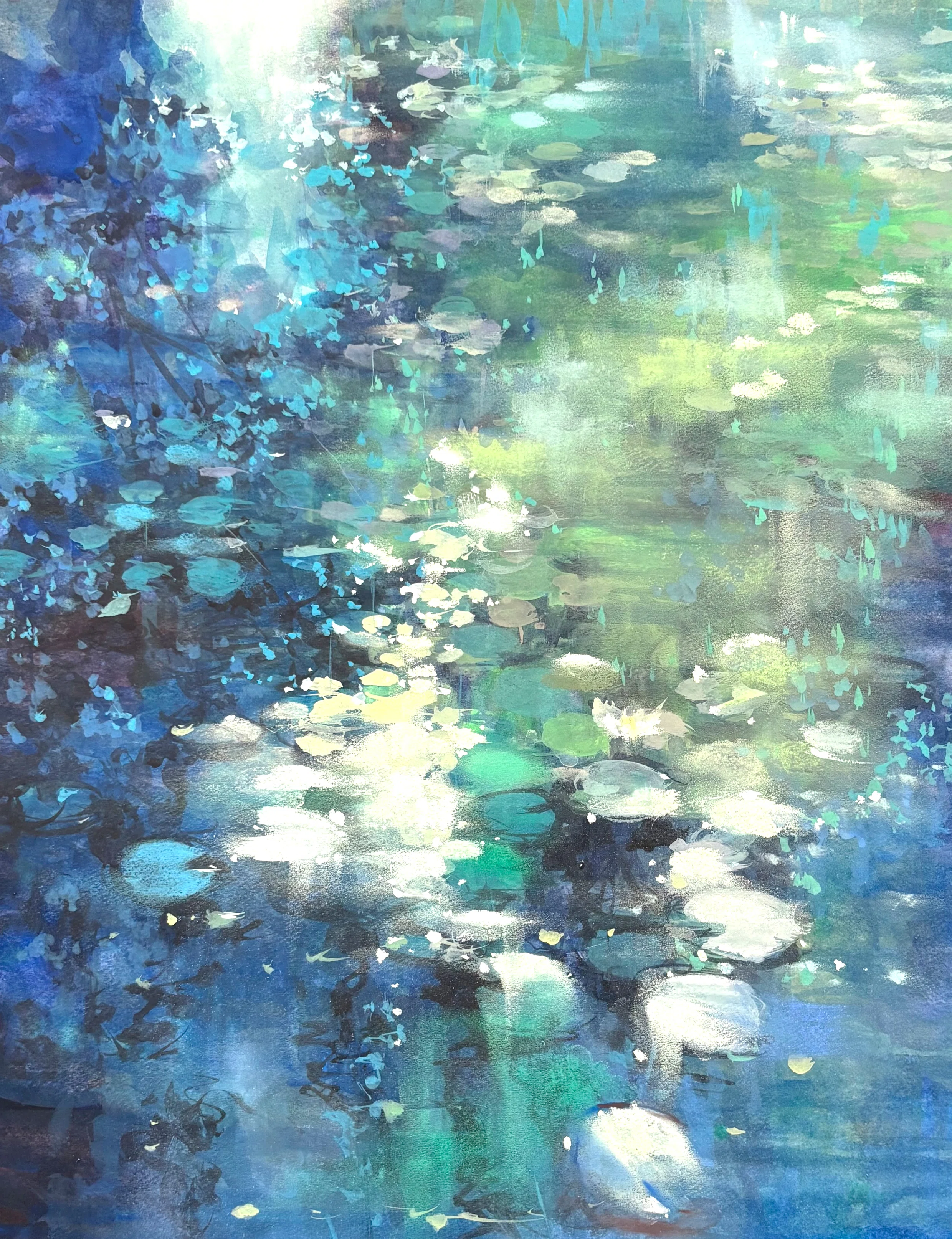 絵画　水さし 睡蓮は水の記憶の中』｜vasenoir 村田 旭