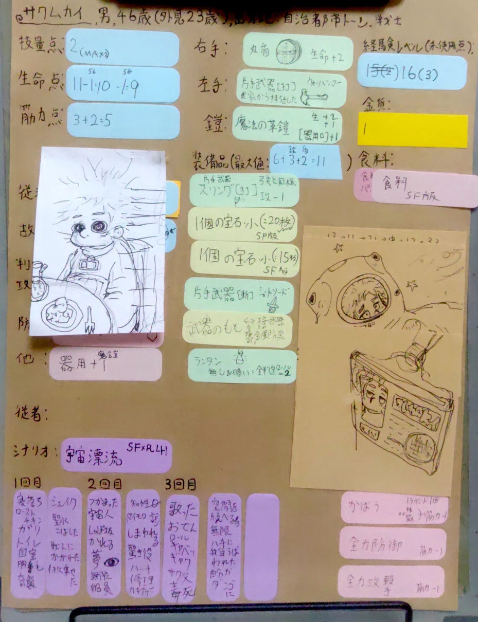 サクムカイ冒険記録紙