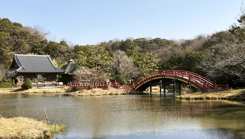 Shomyo 19. Shomyo-ji Temple's Pure Land Garden and the Two-Span Bridge ...