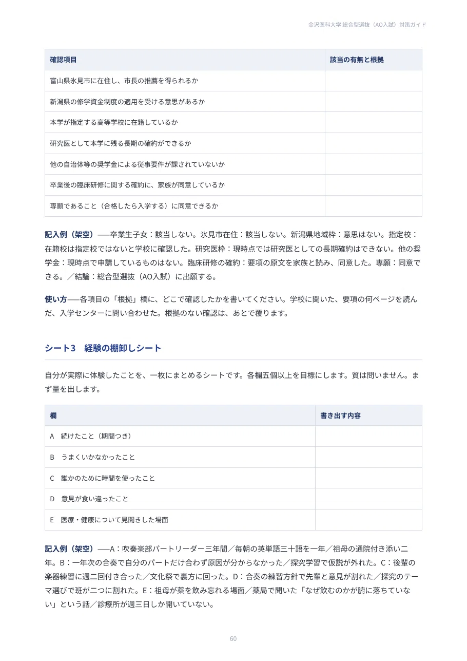 金沢医科大学】総合型選抜（AO入試） 対策ガイド｜自己推薦書の添削例