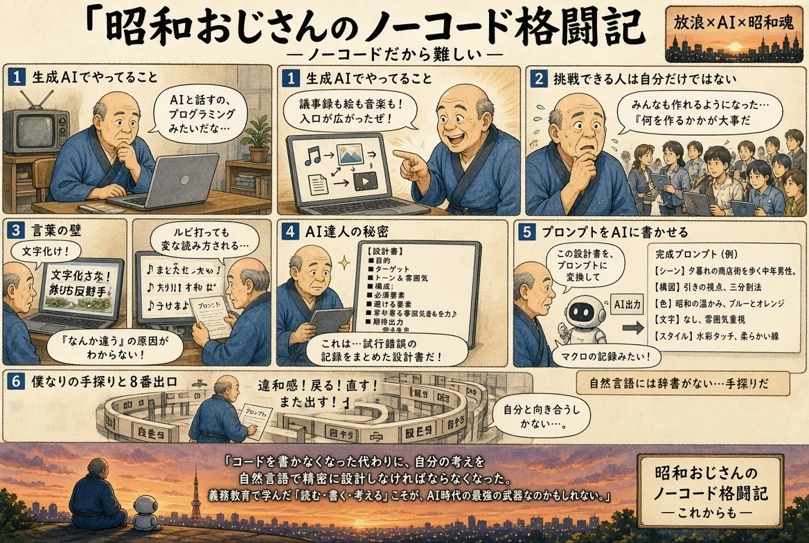 A Showa-era Uncle's No-Code Struggle: Why No-Code Is Difficult｜皮算数