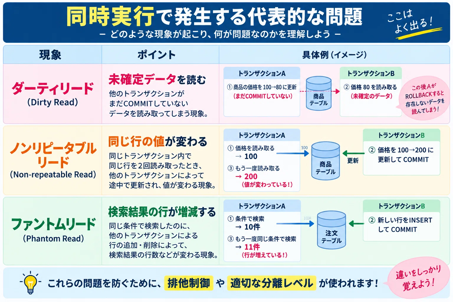 応用情報】トランザクション完全攻略｜ACID・排他制御・デッドロックを