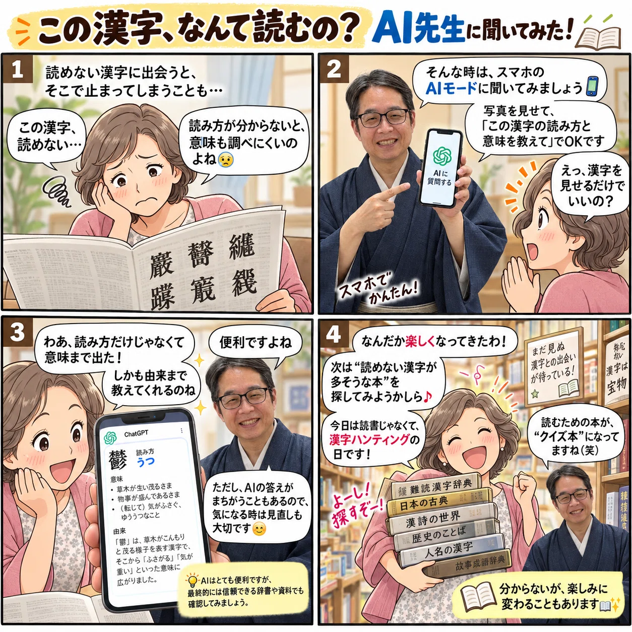 この漢字、なんて読む？」📖 読めない漢字はAIに聞いてみよう。追加の