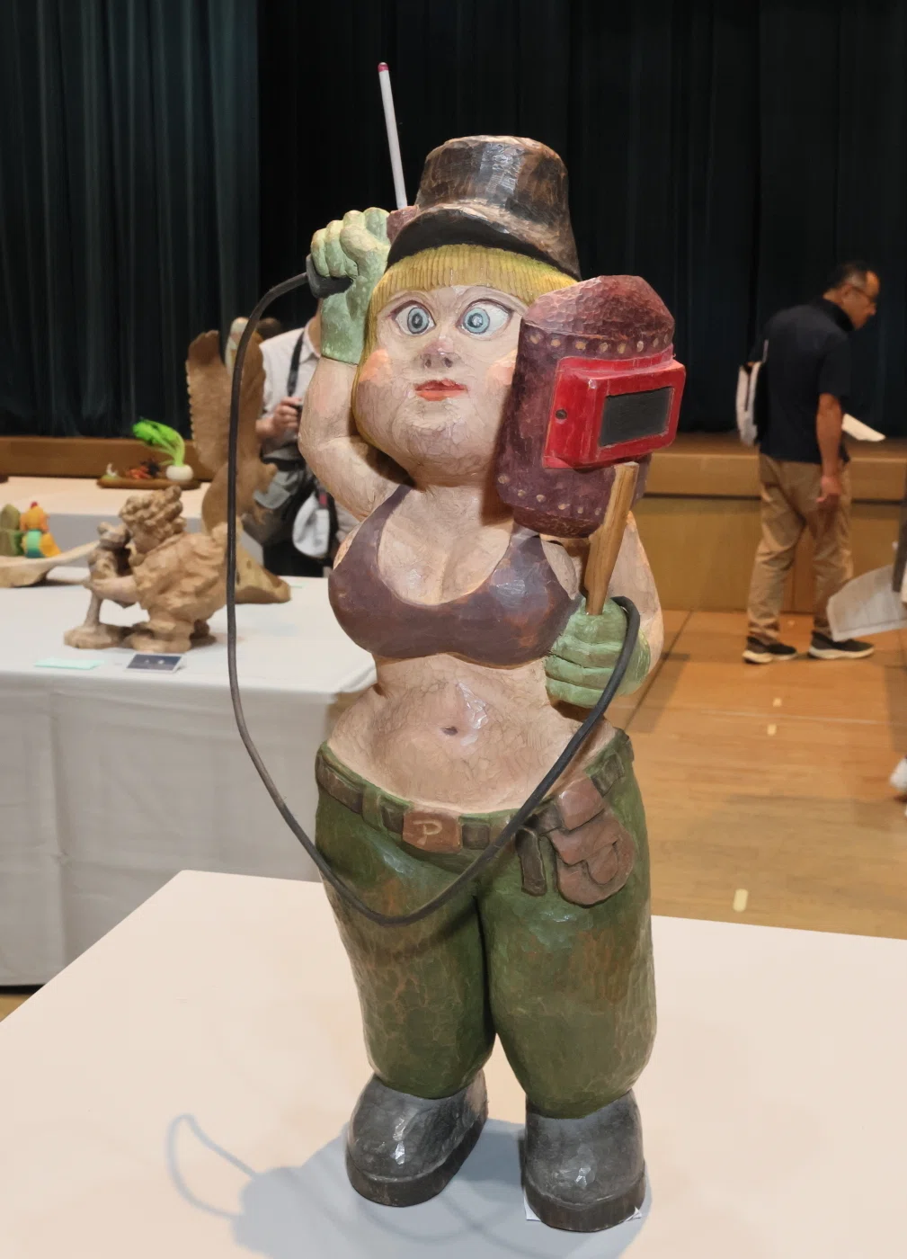 木彫　一刀彫　人物像　フォークアート　超絶技巧　無銘 木彫フォークアートおおや／丹波篠山の宇杉さんグランプリ／9月18日