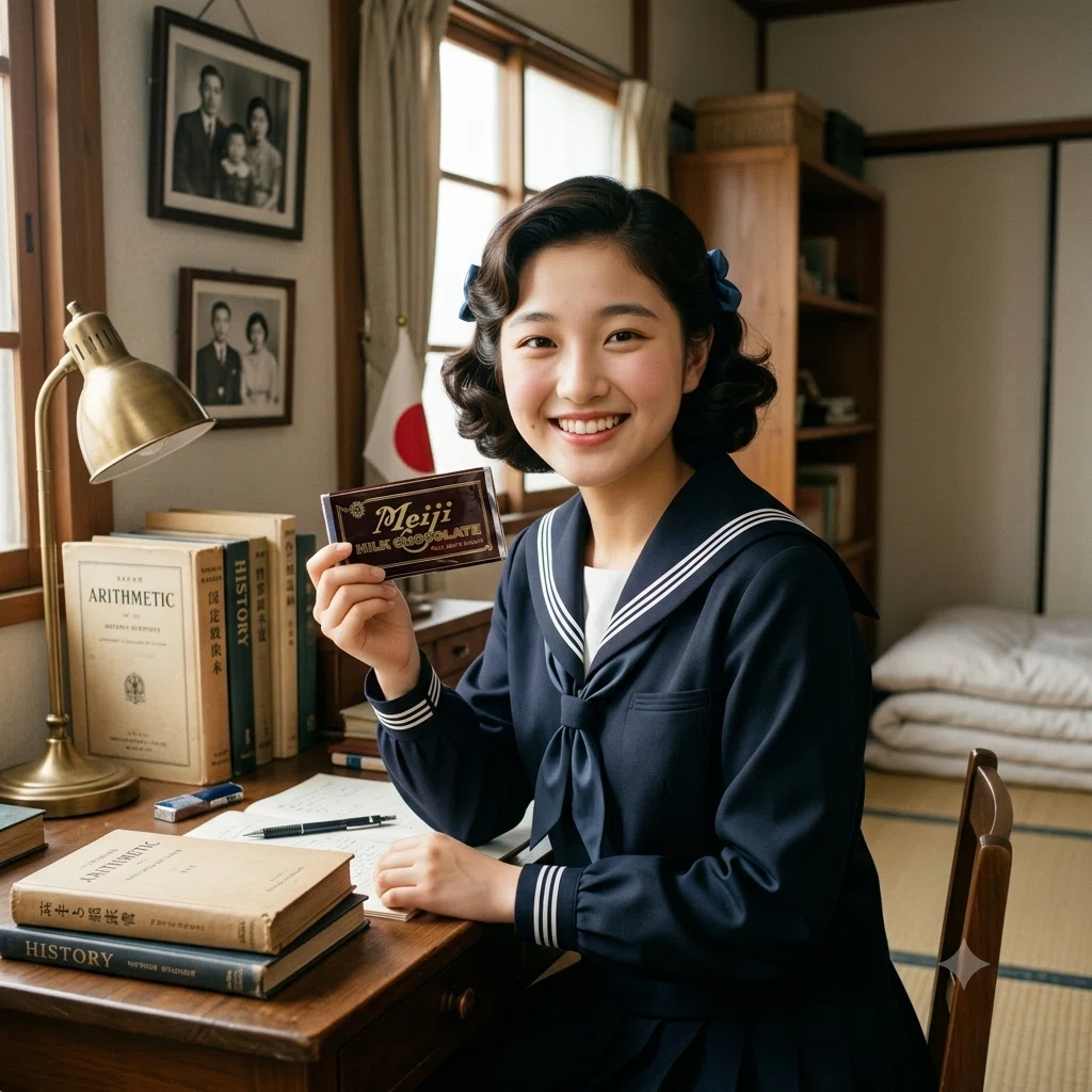 AIで昭和・平成・令和の美少女を作る(その4・明治ミルクチョコレート