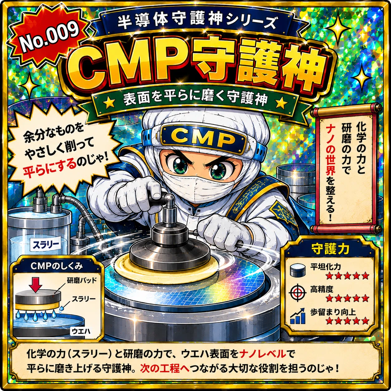 半導体守護神シリーズ No.009 CMP守護神｜半導体浮世絵工房｜フォロバ100