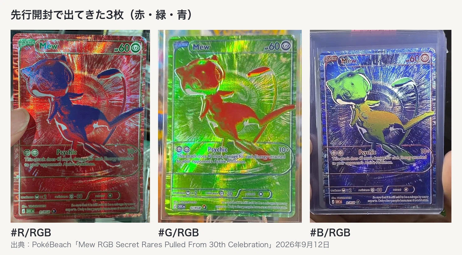 RGBミュウはほぼ確定した｜あとは封入率だけ。値段はそれ次第で100倍