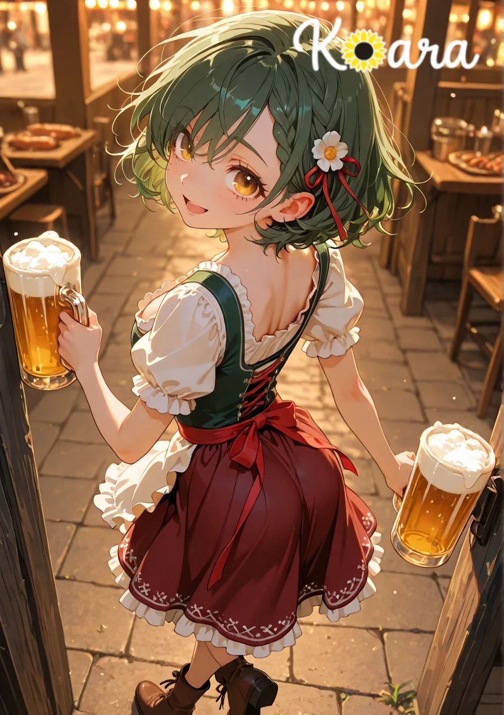 🐨― Prost!（乾杯!） ―🌻〖ディアンドルのイラスト〗【vol.351