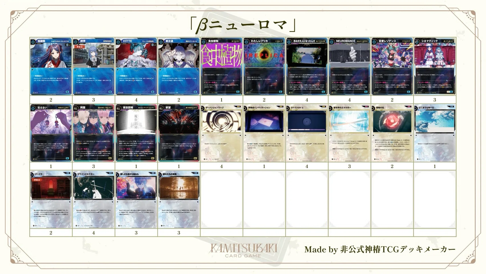 神椿TCG】第3回KAMITSUBAKI CHAMPIONSHIP 2026 参加レポート｜ミヤビ
