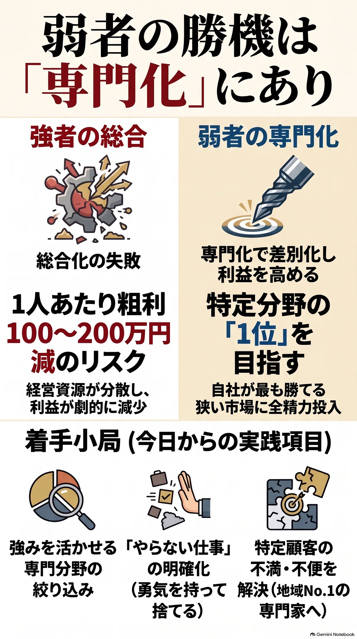 何でも屋 Mission 74】「何でも屋」をやめ、「〇〇ならこの会社」を今日定義せよ