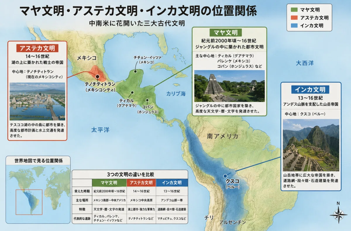 A Thorough Comparison of the Three Great Civilizations of Latin America ...