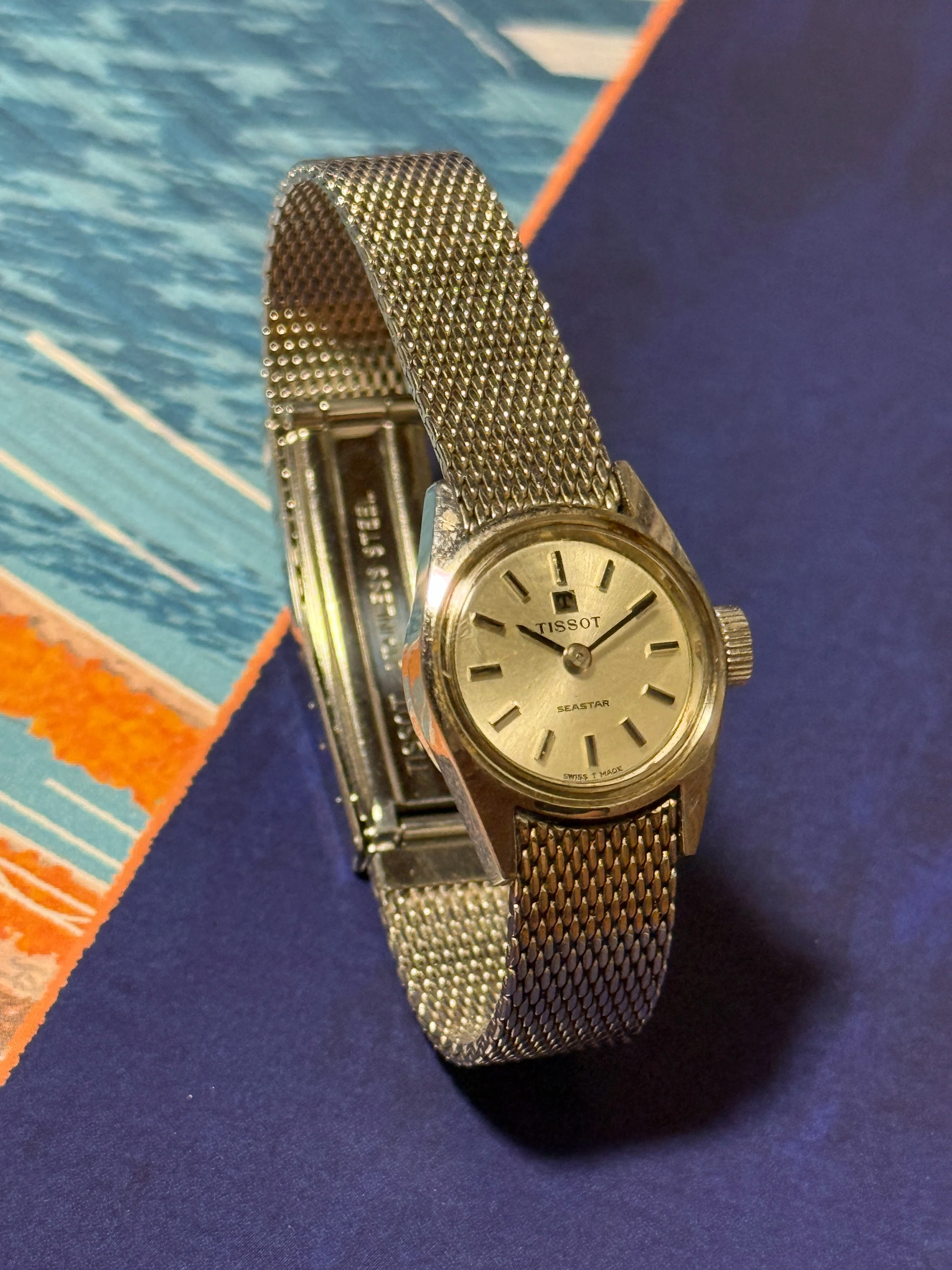 TISSOT SEASTAR 自動巻き時計 メッシュベルト 第350回 クラスプ仕様のメッシュベルト｜kkclub