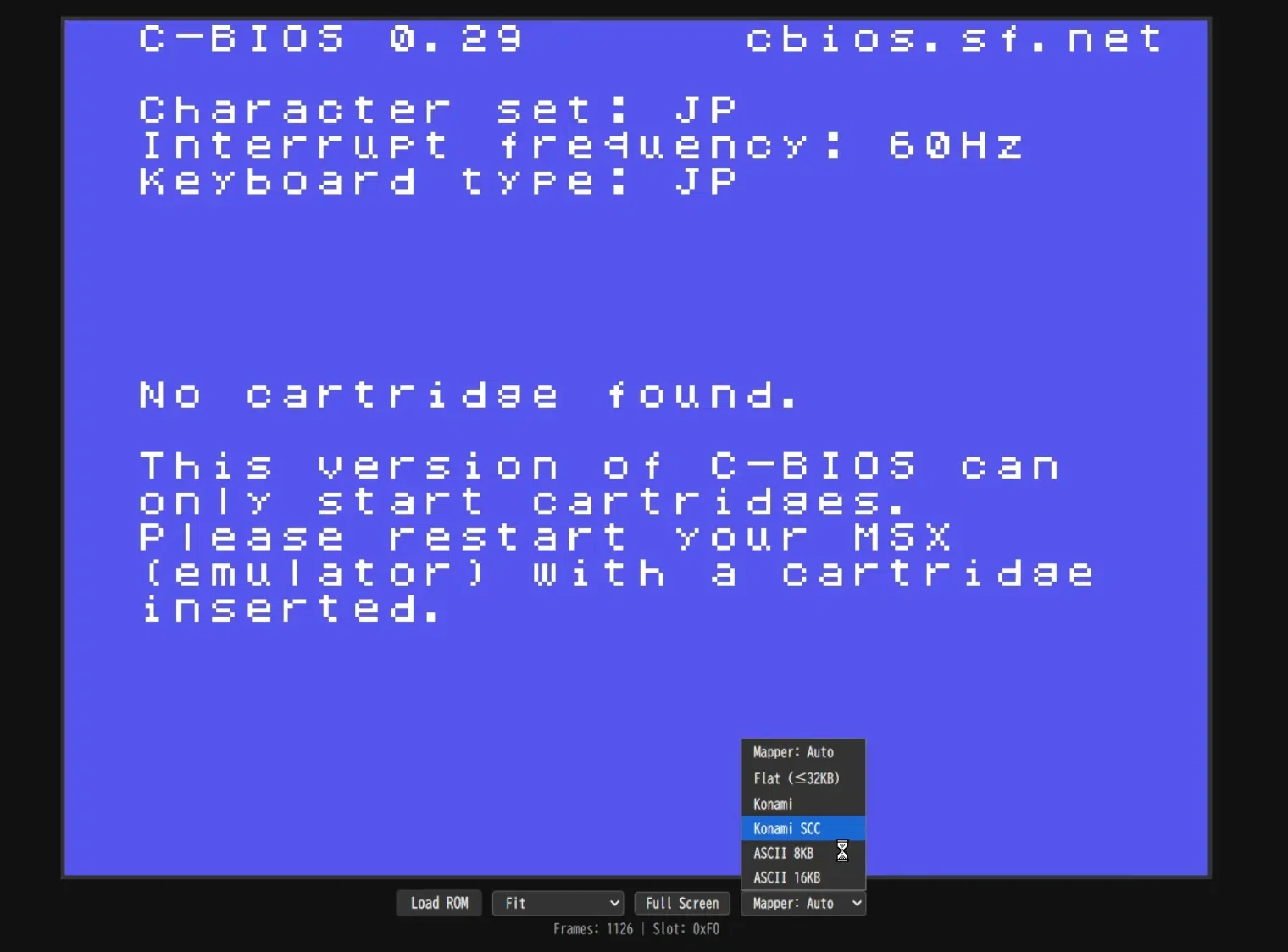 MSX Emulator v1 — ブラウザで動くMSXエミュレーター (Z80コア・VDP