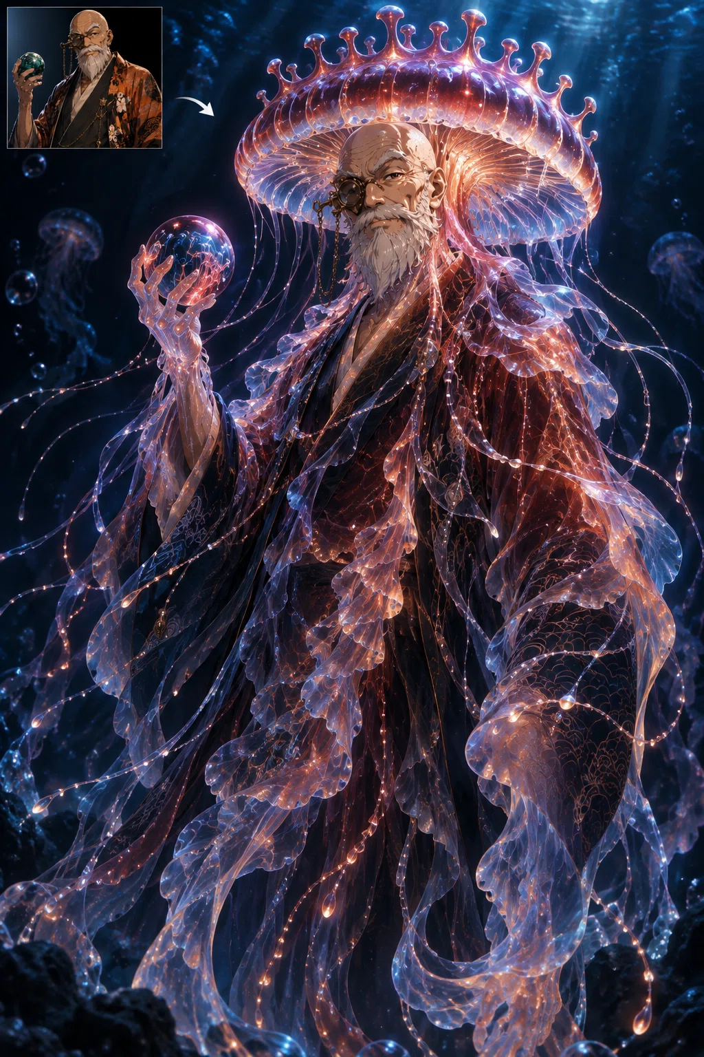 深海生物になった源造じいちゃんの画像