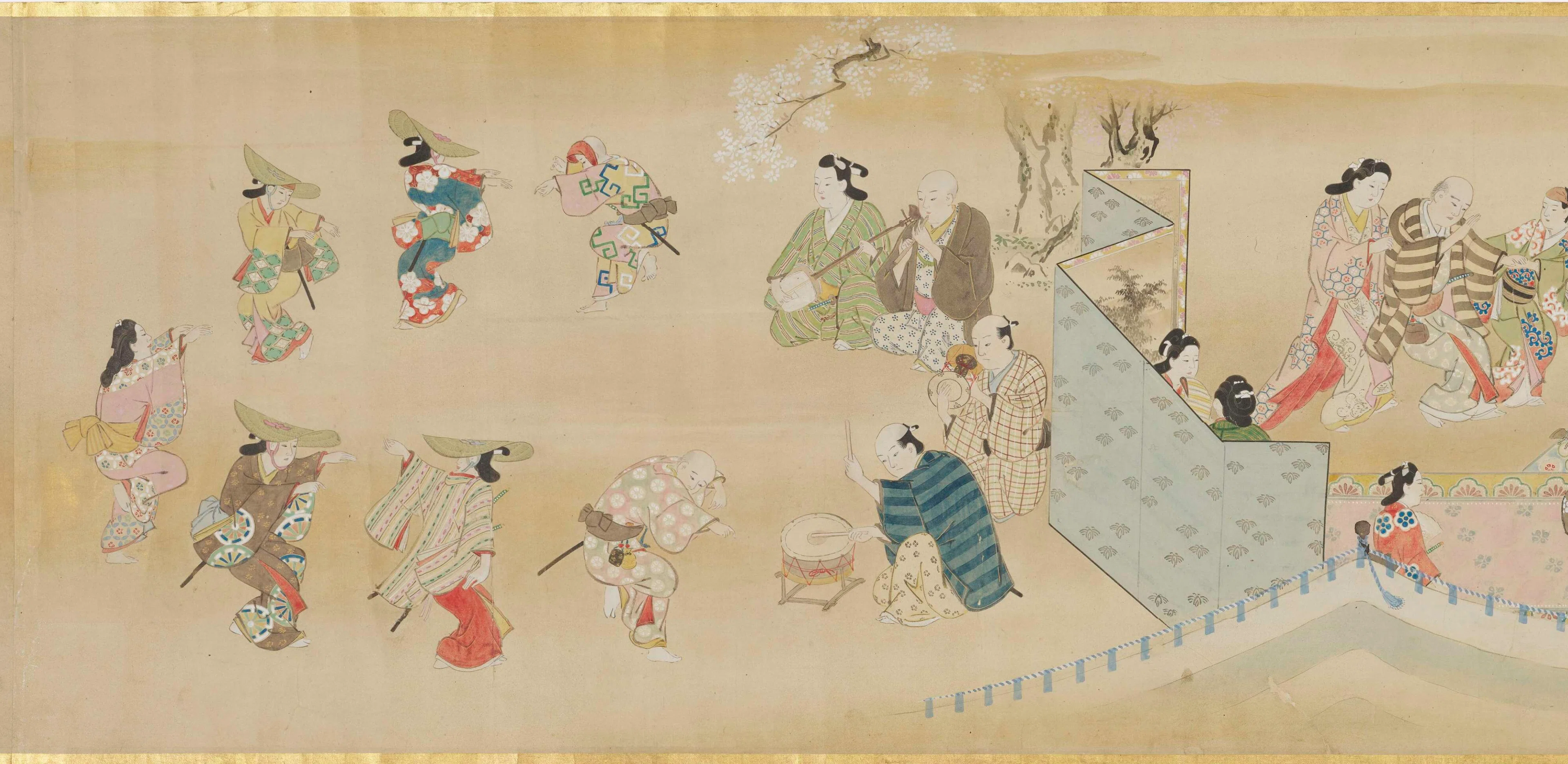 大英博物館展出品作㉛宮川長春《江戸風俗図巻》正徳～享保前期（1711