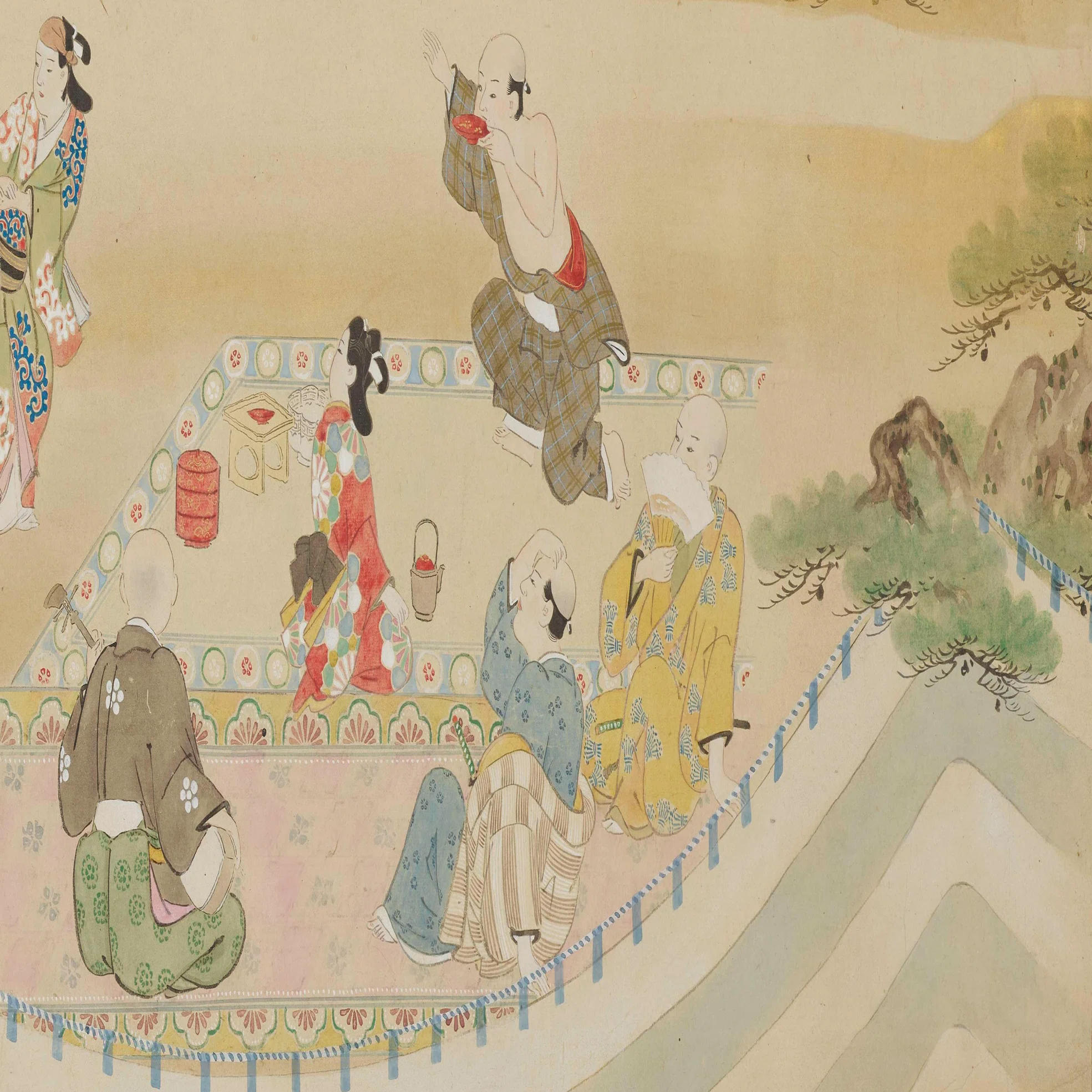 大英博物館展出品作㉛宮川長春《江戸風俗図巻》正徳～享保前期（1711