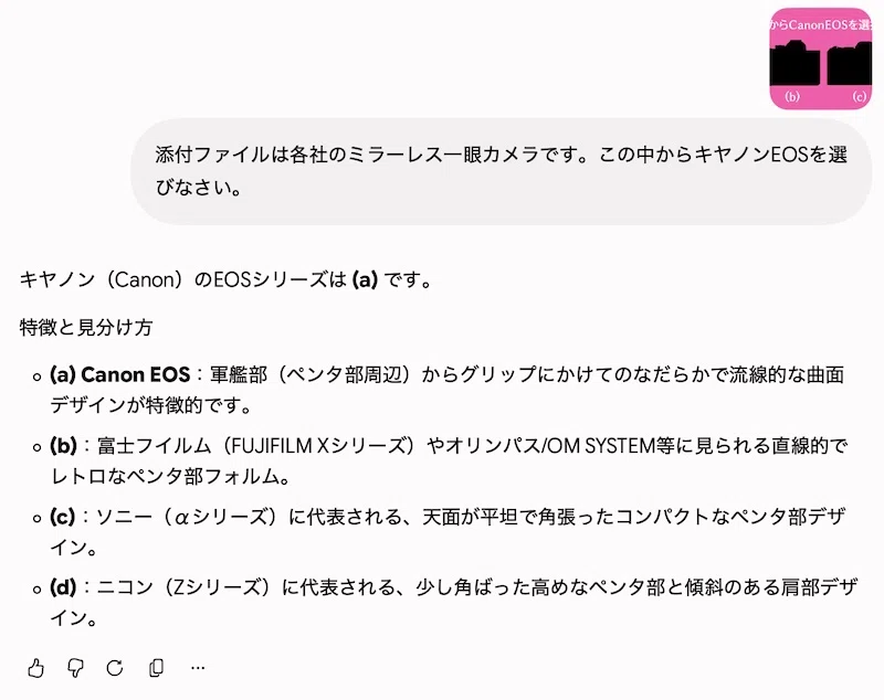 Geminiは (a) と回答