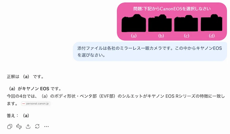 ChatGPTも (a) と回答