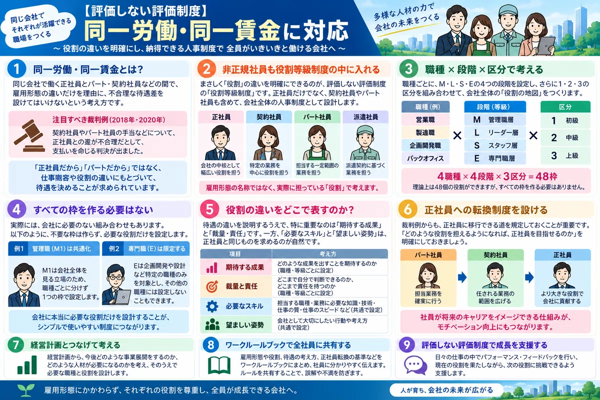 [평가하지 않는 평가제도] 동일노동 동일임금 대응과 역할등급제도의 활용｜山本信春