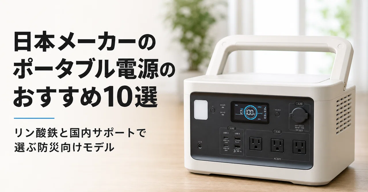日本メーカーのポータブル電源のおすすめ10選 リン酸鉄と国内サポート