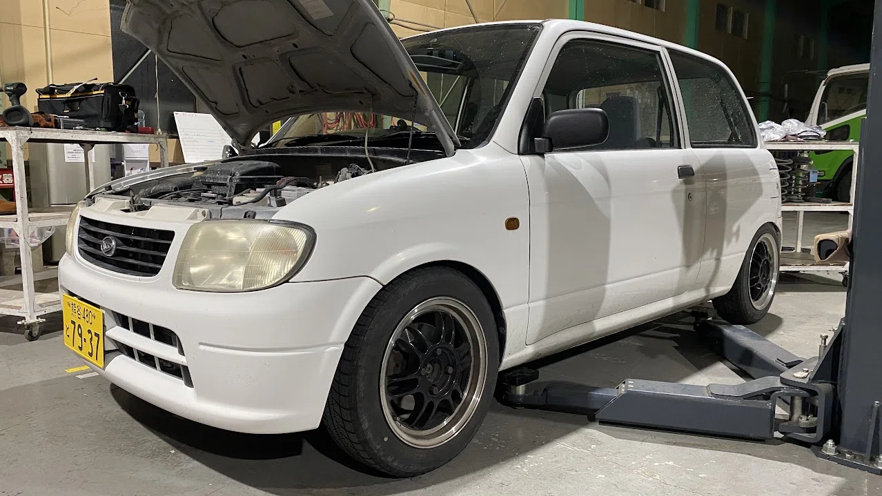 L700Sミラ：車高調組み直しとアライメント調整｜Weekend Garage & Cars