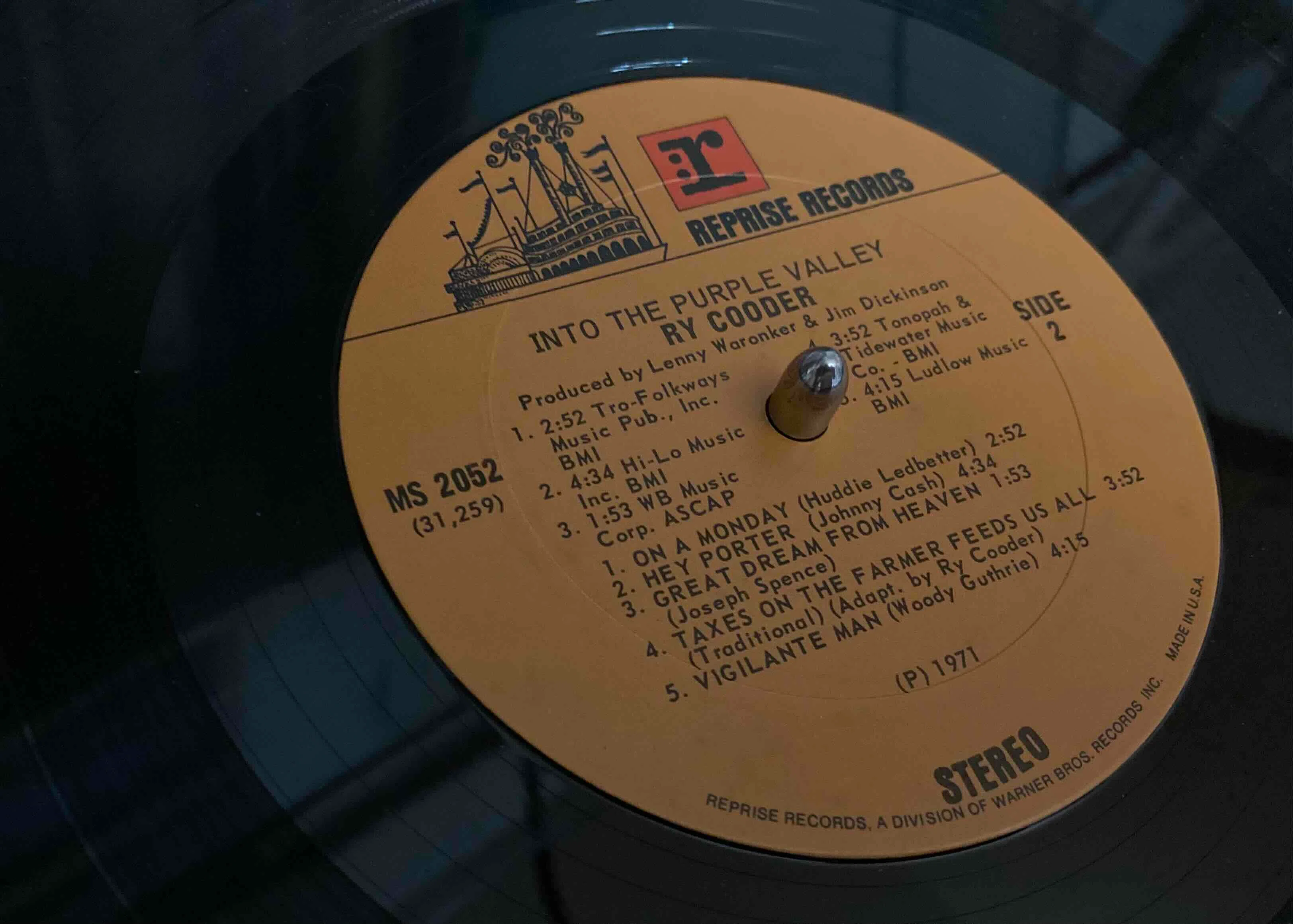 Ry Cooder [ Into the Purple Valley ] Reprise MS2052 ｜naruru's Record
