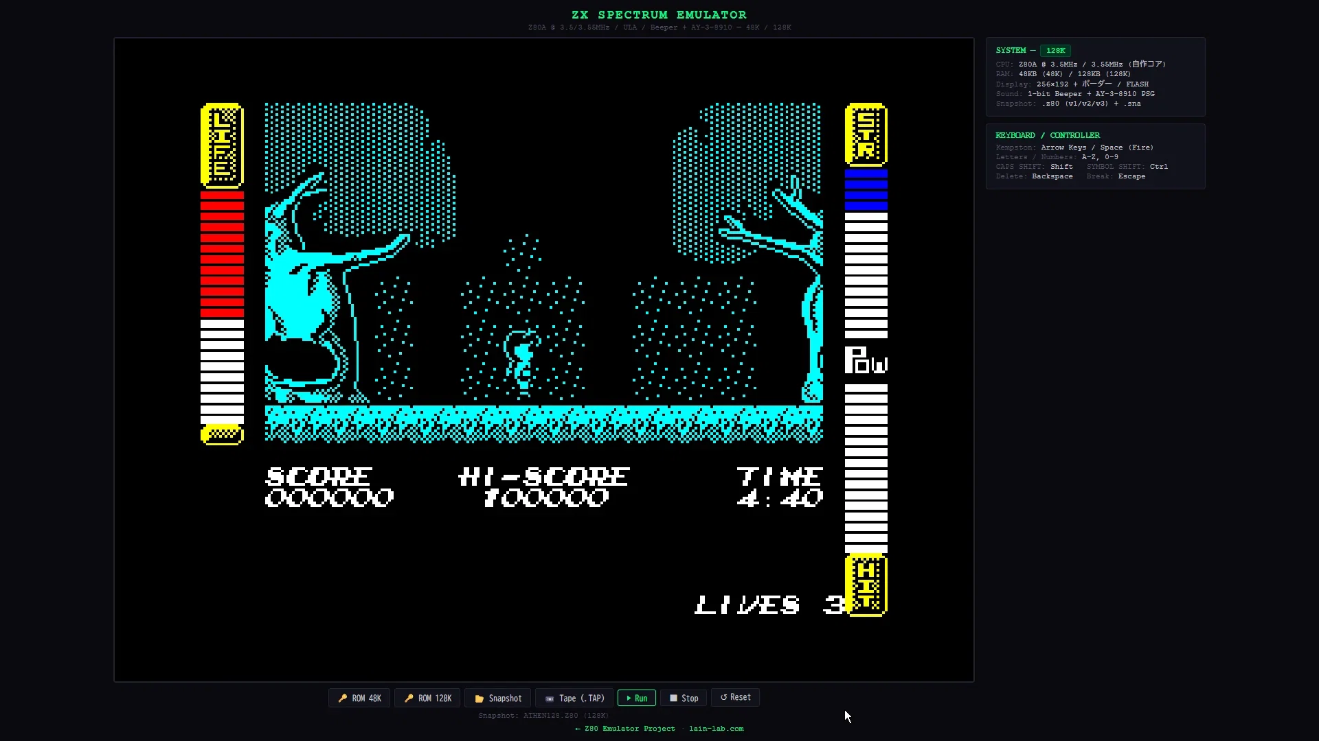 ブラウザで動く ZX Spectrum エミュレーターを公開しました（Z80コア