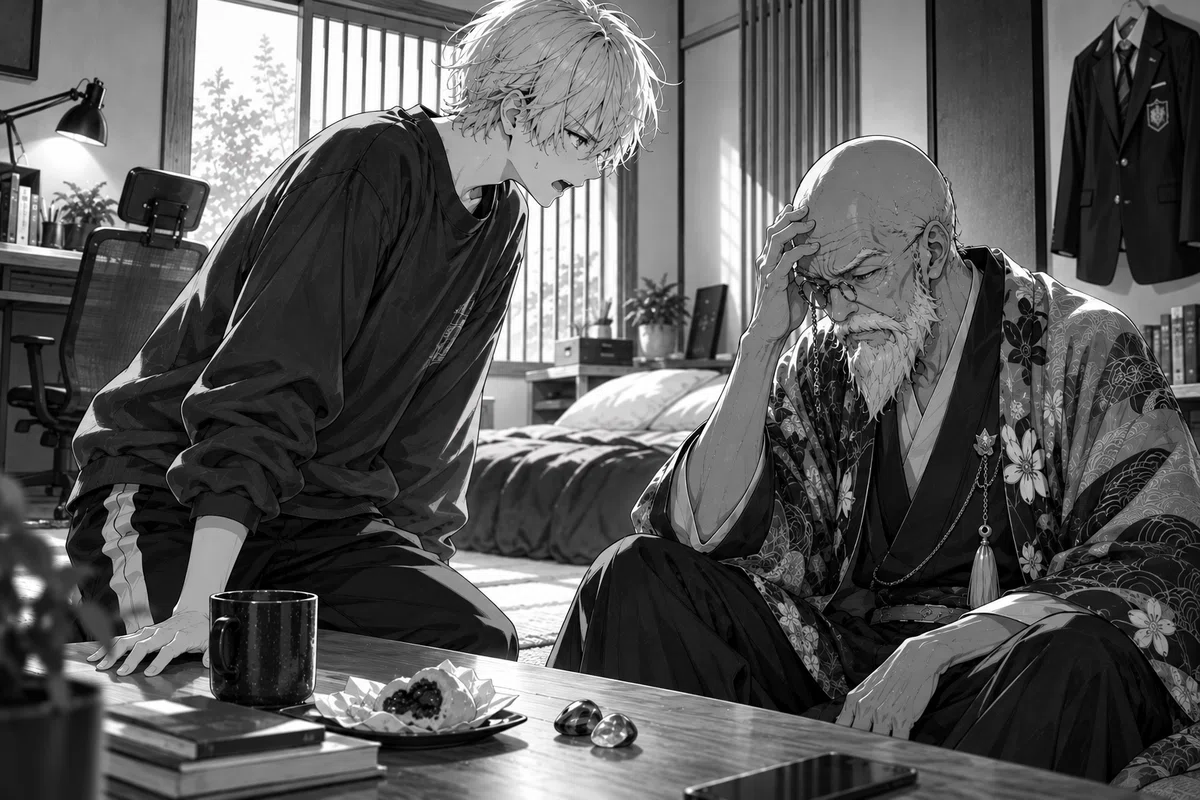 「違うよ」と叫ぶ蓮の画像