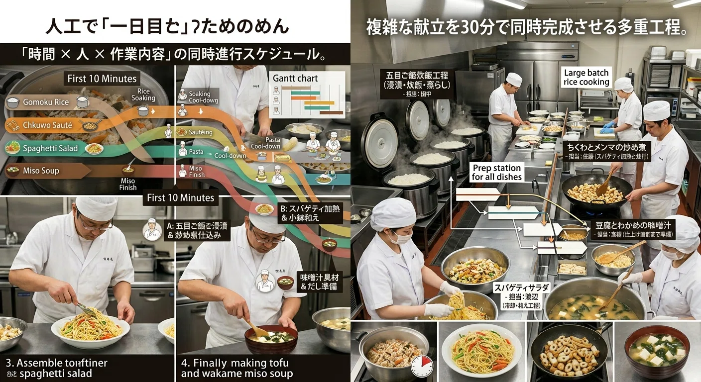 社食式30分定食｜社員食堂で使える段取り術｜鈴木友弘