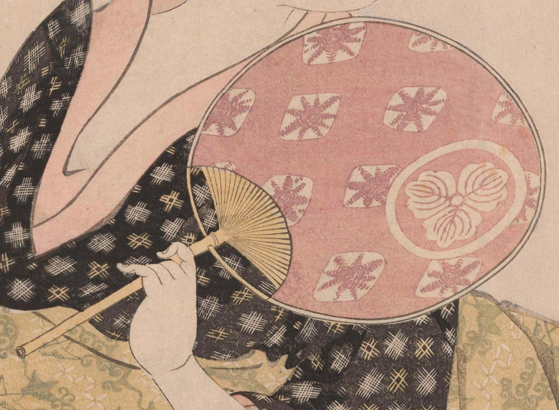 大英博物館展出品作㉟喜多川歌麿《高島おひさ》寛政4-5年（1792-93）頃