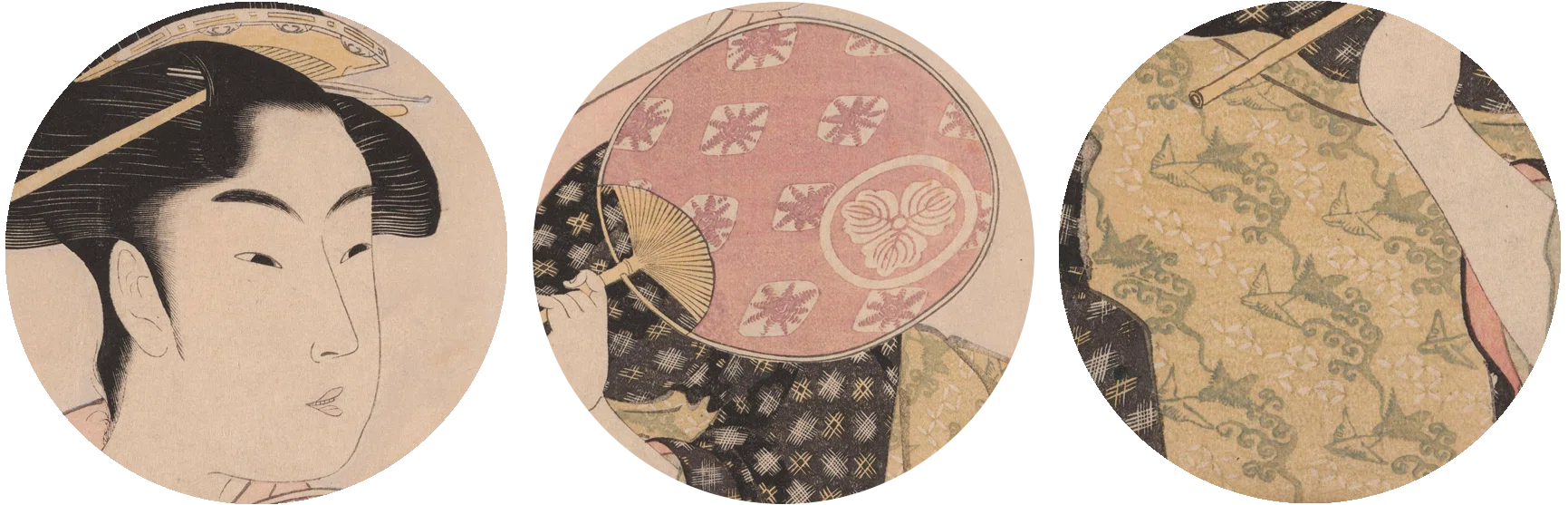 大英博物館展出品作㉟喜多川歌麿《高島おひさ》寛政4-5年（1792-93）頃