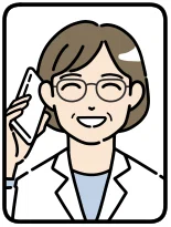 シニア白衣のイラスト