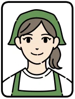 スーパー店員のイラスト
