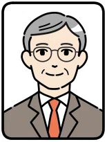シニア会社員のイラスト