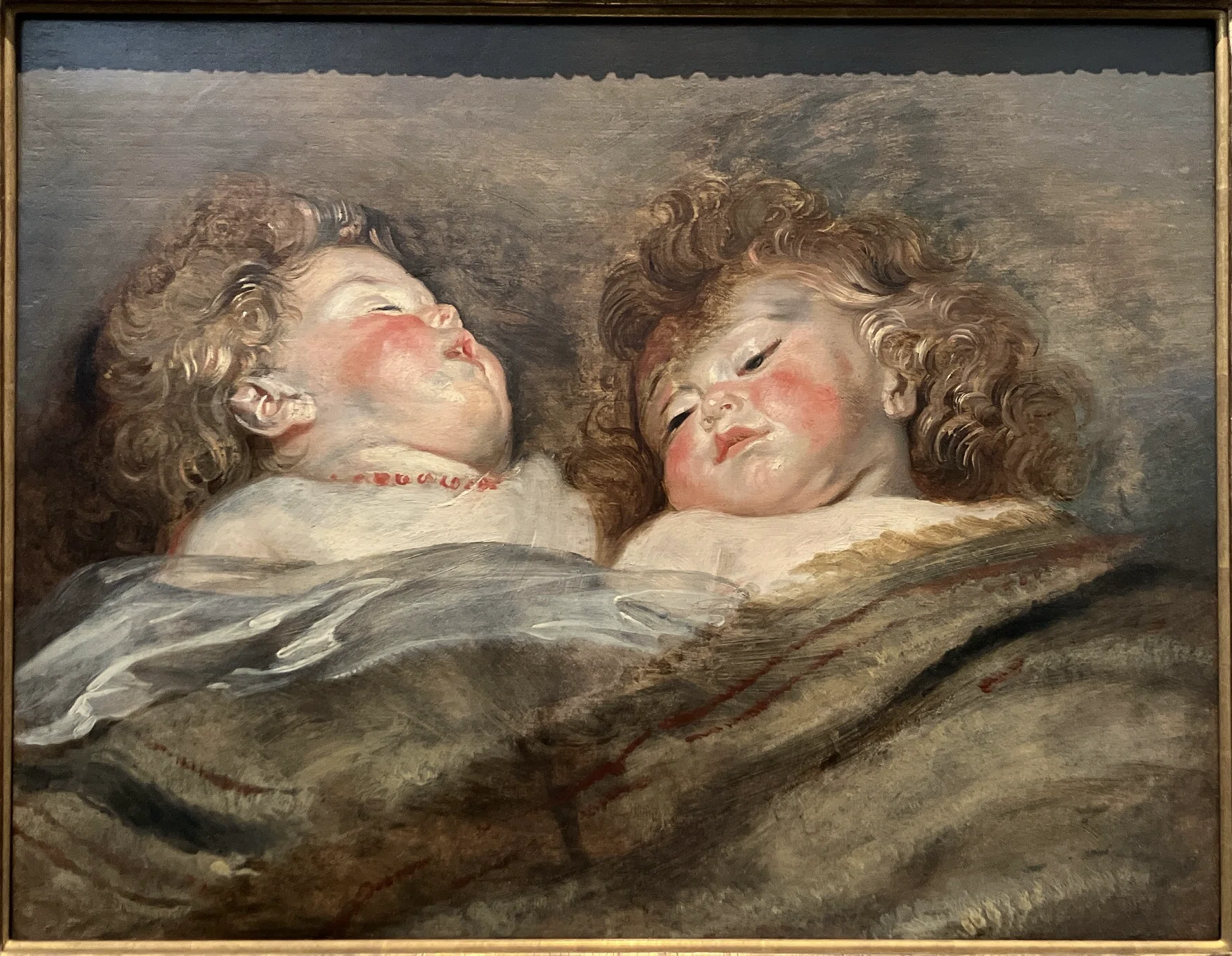 油絵　専用　花壇から顔を出した赤ちゃんぶた 名画の中でも赤ちゃんは可愛い｜アートジェンヌ