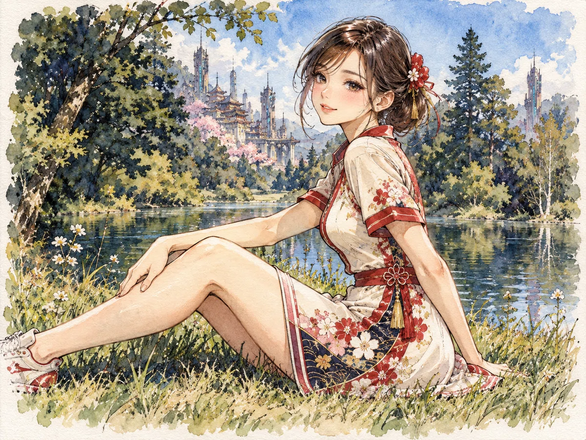 美少女イラスト㉖水彩画美少女｜かんべい Mk-Ⅰ